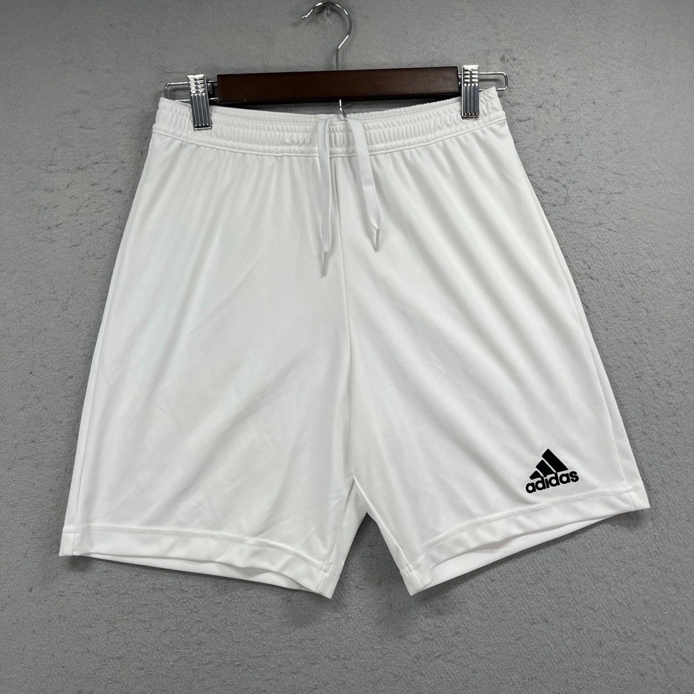 Adidas Shorts Mens Small White Aeroready Soccer Athletic Active Gym Workout